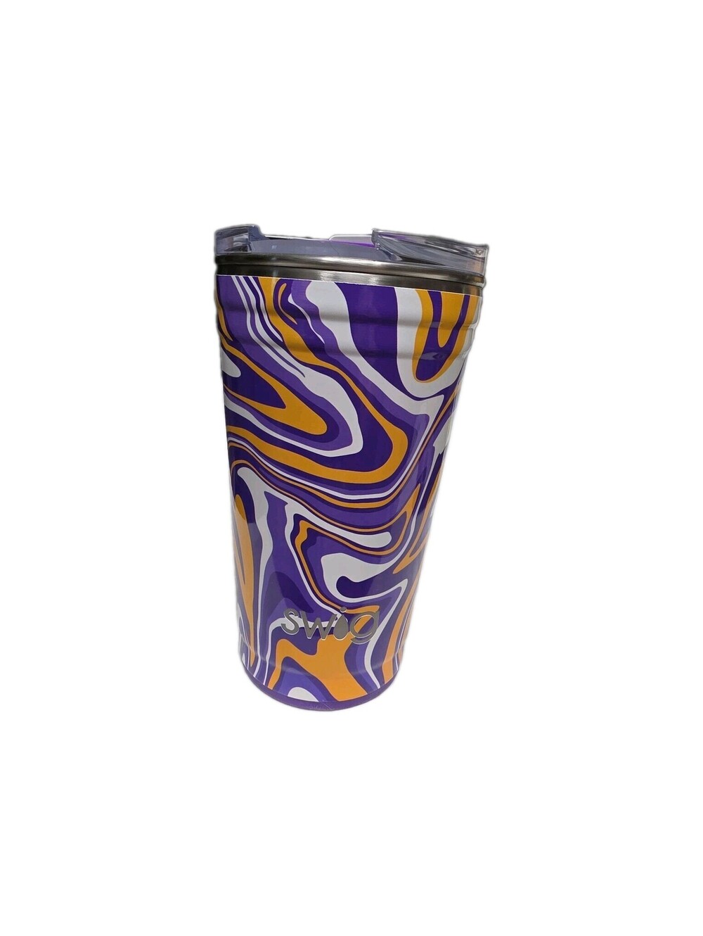 Swig Life Fanzone S110-C24-FPY 24oz Insulated Party Cup Purple Yellow NWT